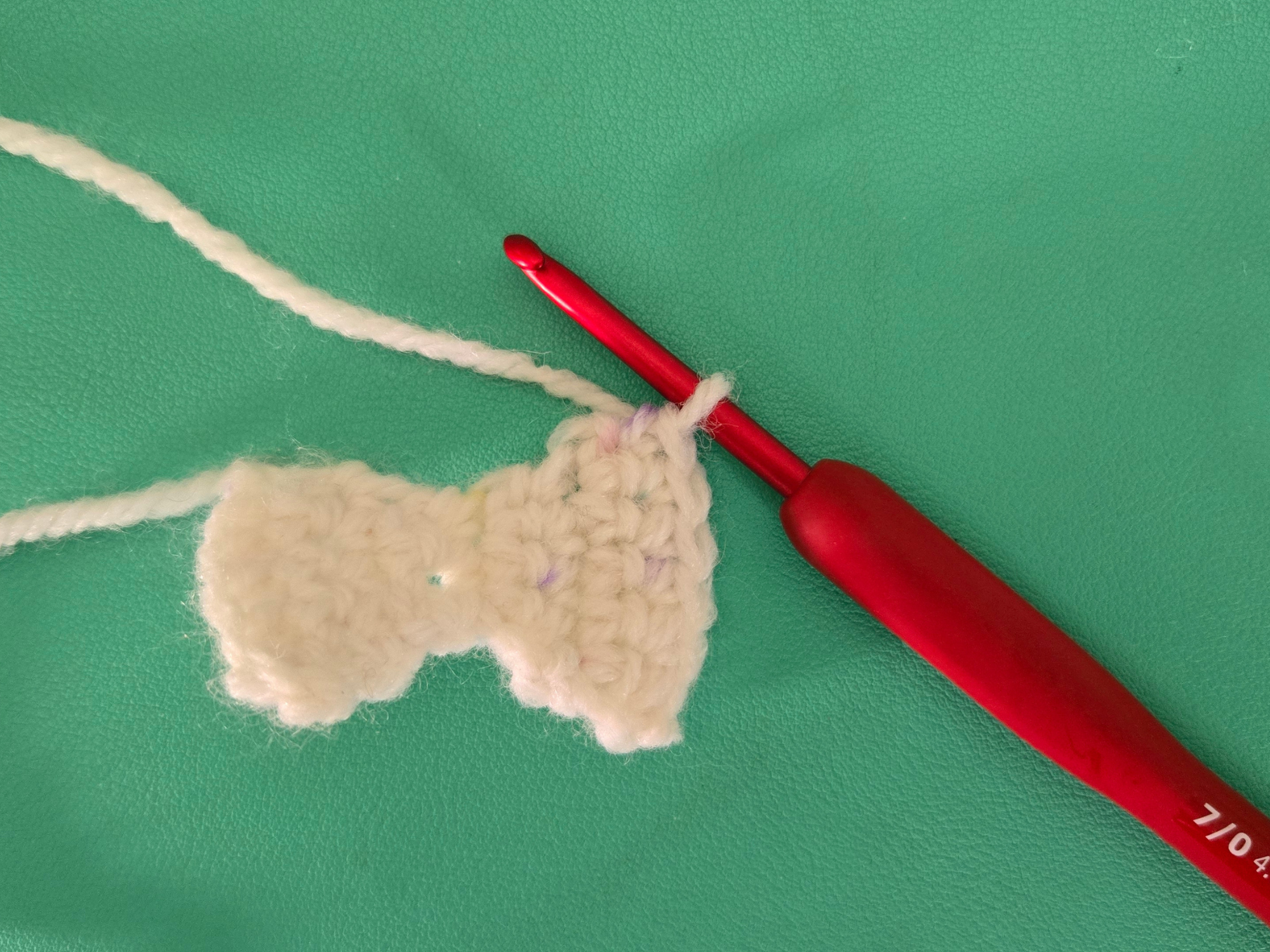 crochet hair bow clip