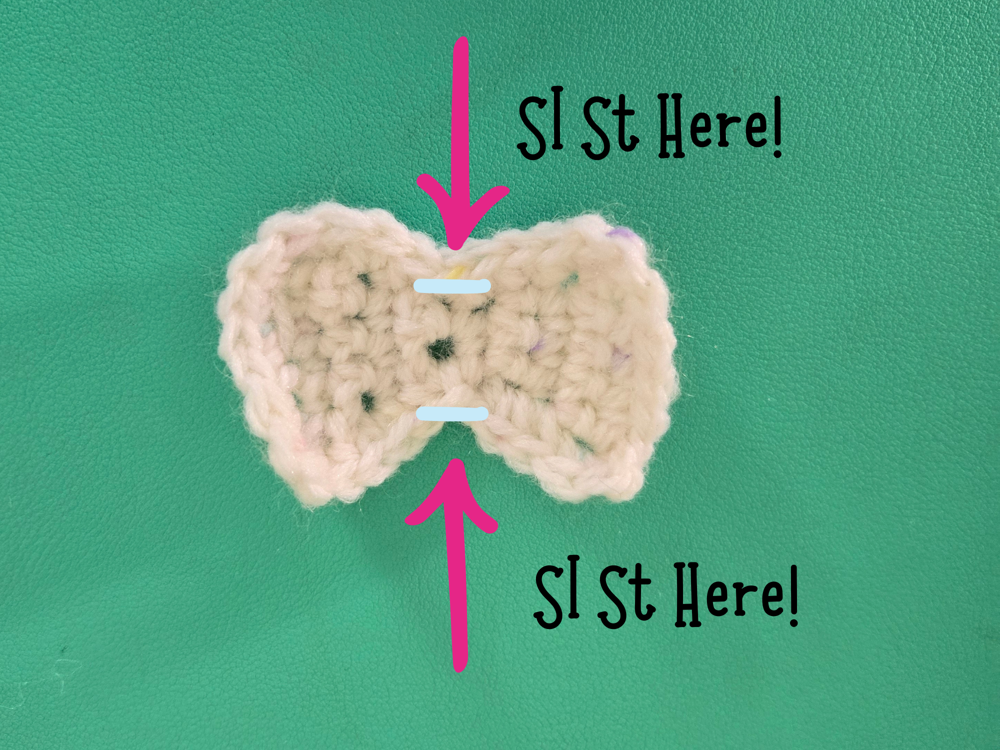 crochet hair bow free pattern