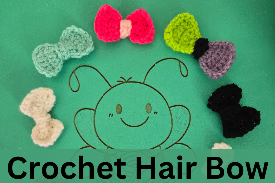 crochet hair bow