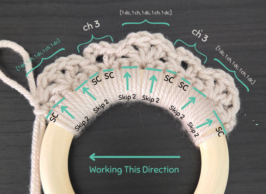 free crochet towel holder