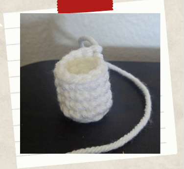 a crocheted leg for a toadstool crochet pattern