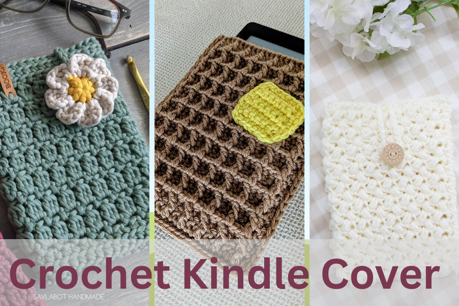 crocheted kindle sleeve covers