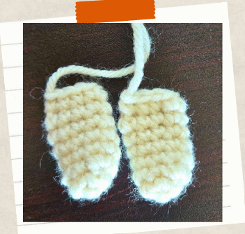 crocheted arms for a crochet witch pattern