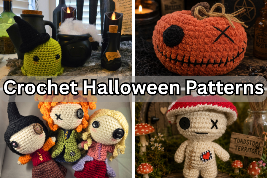 a blog roundup of crochet halloween patterns