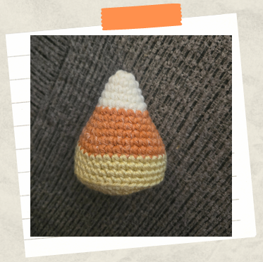 crochet candy corn before adding details