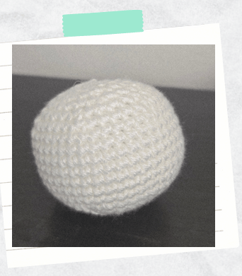 an amigurumi snowman crochet body